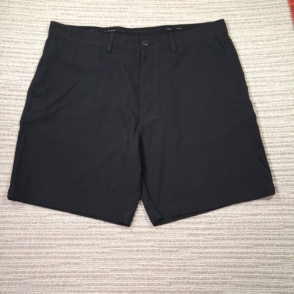 Arizona Jean Co Men's Shorts Size 40 Black Classic Fit Flat Front Cotton Stretch